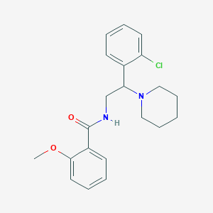 molecular formula C21H25ClN2O2 B11334245 N-[2-(2-chlorophenyl)-2-(piperidin-1-yl)ethyl]-2-methoxybenzamide 