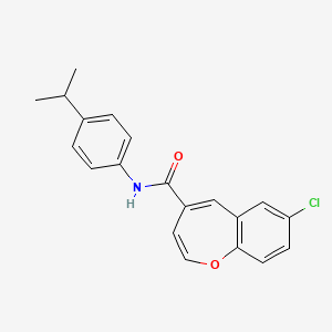 7-chloro-N-[4-(propan-2-yl)phenyl]-1-benzoxepine-4-carboxamide