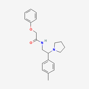 molecular formula C21H26N2O2 B11334286 N-[2-(4-methylphenyl)-2-(pyrrolidin-1-yl)ethyl]-2-phenoxyacetamide 