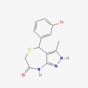 4-(3-bromophenyl)-3-methyl-4,6-dihydro-1H-pyrazolo[3,4-e][1,4]thiazepin-7-ol