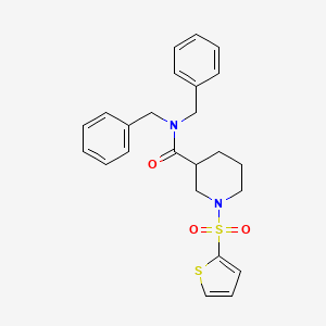 N,N-dibenzyl-1-(thiophen-2-ylsulfonyl)piperidine-3-carboxamide