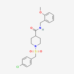 1-[(4-chlorobenzyl)sulfonyl]-N-(2-methoxybenzyl)piperidine-4-carboxamide