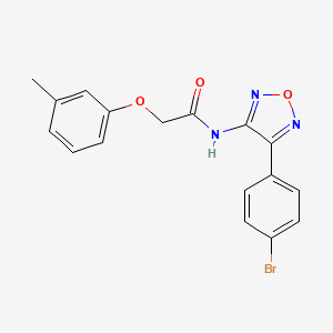 molecular formula C17H14BrN3O3 B11334344 N-[4-(4-bromophenyl)-1,2,5-oxadiazol-3-yl]-2-(3-methylphenoxy)acetamide 