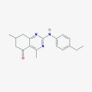 2-[(4-ethylphenyl)amino]-4,7-dimethyl-7,8-dihydroquinazolin-5(6H)-one