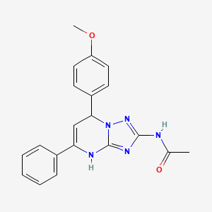 molecular formula C20H19N5O2 B11334357 N-[7-(4-methoxyphenyl)-5-phenyl-3,7-dihydro[1,2,4]triazolo[1,5-a]pyrimidin-2-yl]acetamide 