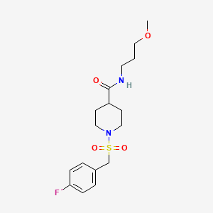 1-[(4-fluorobenzyl)sulfonyl]-N-(3-methoxypropyl)piperidine-4-carboxamide