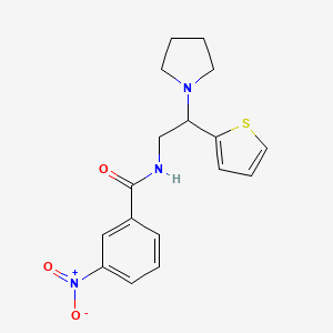 3-nitro-N-[2-(pyrrolidin-1-yl)-2-(thiophen-2-yl)ethyl]benzamide