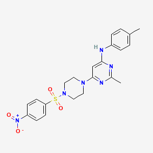 2-Methyl-N-(4-methylphenyl)-6-[4-(4-nitrobenzenesulfonyl)piperazin-1-YL]pyrimidin-4-amine