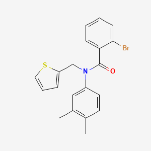 molecular formula C20H18BrNOS B11334418 2-bromo-N-(3,4-dimethylphenyl)-N-(thiophen-2-ylmethyl)benzamide 