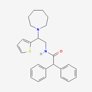 N-[2-(azepan-1-yl)-2-(thiophen-2-yl)ethyl]-2,2-diphenylacetamide