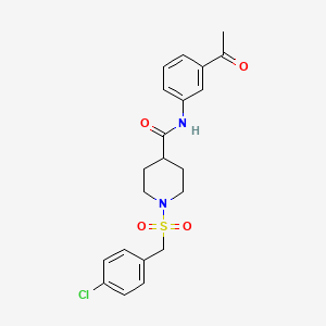 N-(3-acetylphenyl)-1-[(4-chlorobenzyl)sulfonyl]piperidine-4-carboxamide