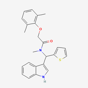 2-(2,6-dimethylphenoxy)-N-[1H-indol-3-yl(thiophen-2-yl)methyl]-N-methylacetamide