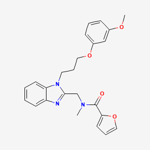 N-({1-[3-(3-methoxyphenoxy)propyl]-1H-benzimidazol-2-yl}methyl)-N-methylfuran-2-carboxamide