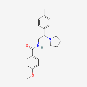 4-methoxy-N-[2-(4-methylphenyl)-2-(pyrrolidin-1-yl)ethyl]benzamide