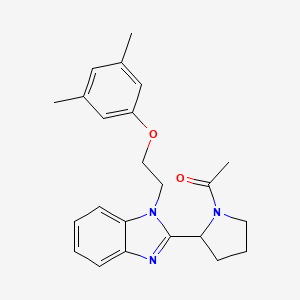 1-(2-{1-[2-(3,5-dimethylphenoxy)ethyl]-1H-benzimidazol-2-yl}pyrrolidin-1-yl)ethanone