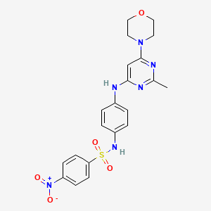 N-(4-((2-methyl-6-morpholinopyrimidin-4-yl)amino)phenyl)-4-nitrobenzenesulfonamide