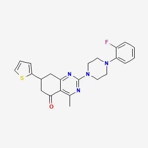 2-[4-(2-fluorophenyl)piperazin-1-yl]-4-methyl-7-(2-thienyl)-7,8-dihydroquinazolin-5(6H)-one