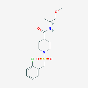 1-[(2-chlorobenzyl)sulfonyl]-N-(1-methoxypropan-2-yl)piperidine-4-carboxamide