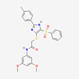 N-(3,5-dimethoxyphenyl)-2-{[2-(4-methylphenyl)-4-(phenylsulfonyl)-1H-imidazol-5-yl]sulfanyl}acetamide