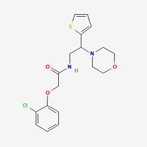 2-(2-chlorophenoxy)-N-[2-(morpholin-4-yl)-2-(thiophen-2-yl)ethyl]acetamide