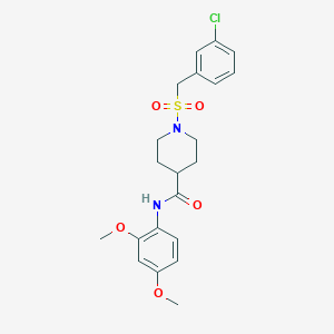 1-[(3-chlorobenzyl)sulfonyl]-N-(2,4-dimethoxyphenyl)piperidine-4-carboxamide