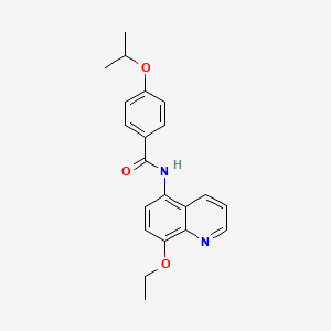 molecular formula C21H22N2O3 B11334574 N-(8-ethoxyquinolin-5-yl)-4-(propan-2-yloxy)benzamide 