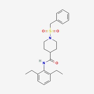 molecular formula C23H30N2O3S B11334629 1-(benzylsulfonyl)-N-(2,6-diethylphenyl)piperidine-4-carboxamide 