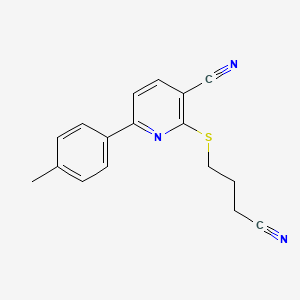 2-[(3-Cyanopropyl)sulfanyl]-6-(4-methylphenyl)pyridine-3-carbonitrile