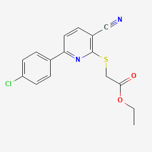 Ethyl {[6-(4-chlorophenyl)-3-cyanopyridin-2-yl]sulfanyl}acetate