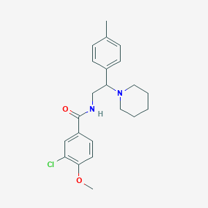 3-chloro-4-methoxy-N-[2-(4-methylphenyl)-2-(piperidin-1-yl)ethyl]benzamide