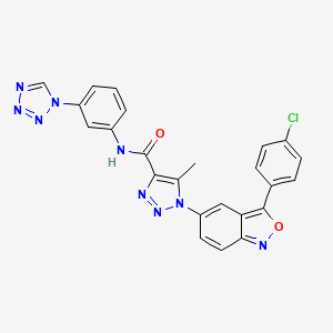 1-[3-(4-chlorophenyl)-2,1-benzoxazol-5-yl]-5-methyl-N-[3-(1H-tetrazol-1-yl)phenyl]-1H-1,2,3-triazole-4-carboxamide