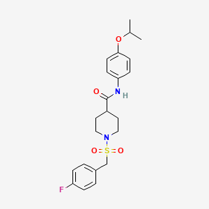 1-[(4-fluorobenzyl)sulfonyl]-N-[4-(propan-2-yloxy)phenyl]piperidine-4-carboxamide