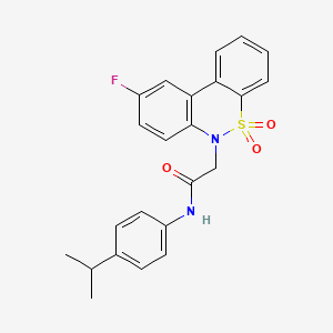 2-(9-fluoro-5,5-dioxido-6H-dibenzo[c,e][1,2]thiazin-6-yl)-N-(4-isopropylphenyl)acetamide