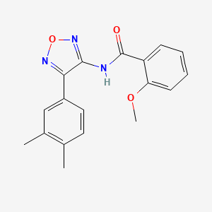 molecular formula C18H17N3O3 B11334677 N-[4-(3,4-dimethylphenyl)-1,2,5-oxadiazol-3-yl]-2-methoxybenzamide 