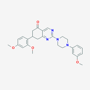 7-(2,4-dimethoxyphenyl)-2-[4-(3-methoxyphenyl)piperazin-1-yl]-7,8-dihydroquinazolin-5(6H)-one