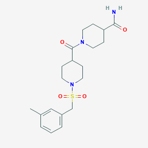 1-({1-[(3-Methylbenzyl)sulfonyl]piperidin-4-yl}carbonyl)piperidine-4-carboxamide