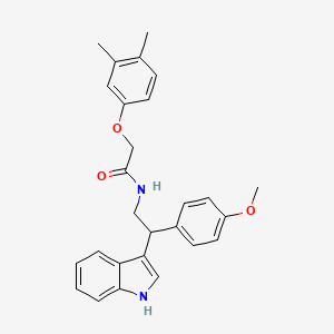 2-(3,4-dimethylphenoxy)-N-[2-(1H-indol-3-yl)-2-(4-methoxyphenyl)ethyl]acetamide