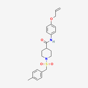 1-[(4-methylbenzyl)sulfonyl]-N-[4-(prop-2-en-1-yloxy)phenyl]piperidine-4-carboxamide