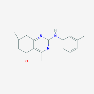 molecular formula C18H21N3O B11334716 4,7,7-trimethyl-2-[(3-methylphenyl)amino]-7,8-dihydroquinazolin-5(6H)-one 