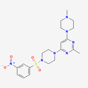 molecular formula C20H27N7O4S B11334721 2-Methyl-4-(4-methylpiperazin-1-YL)-6-[4-(3-nitrobenzenesulfonyl)piperazin-1-YL]pyrimidine 