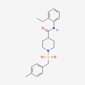 N-(2-ethylphenyl)-1-[(4-methylbenzyl)sulfonyl]piperidine-4-carboxamide