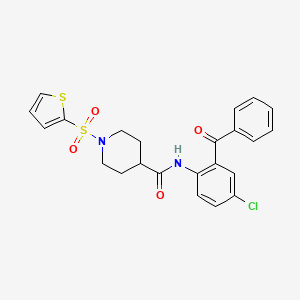 N-[4-chloro-2-(phenylcarbonyl)phenyl]-1-(thiophen-2-ylsulfonyl)piperidine-4-carboxamide