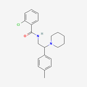 2-chloro-N-[2-(4-methylphenyl)-2-(piperidin-1-yl)ethyl]benzamide