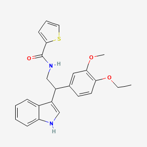 N-[2-(4-ethoxy-3-methoxyphenyl)-2-(1H-indol-3-yl)ethyl]thiophene-2-carboxamide