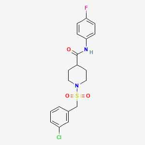 1-[(3-chlorobenzyl)sulfonyl]-N-(4-fluorophenyl)piperidine-4-carboxamide