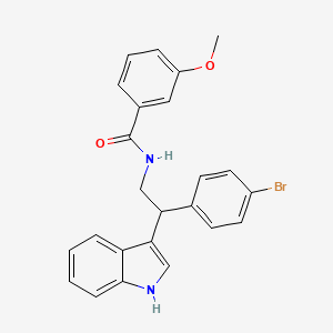 N-[2-(4-bromophenyl)-2-(1H-indol-3-yl)ethyl]-3-methoxybenzamide