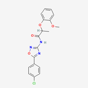 N-[5-(4-chlorophenyl)-1,2,4-oxadiazol-3-yl]-2-(2-methoxyphenoxy)propanamide