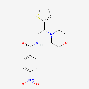 N-[2-(morpholin-4-yl)-2-(thiophen-2-yl)ethyl]-4-nitrobenzamide