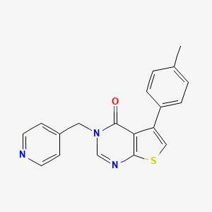 molecular formula C19H15N3OS B11334897 5-(4-methylphenyl)-3-(pyridin-4-ylmethyl)thieno[2,3-d]pyrimidin-4(3H)-one 