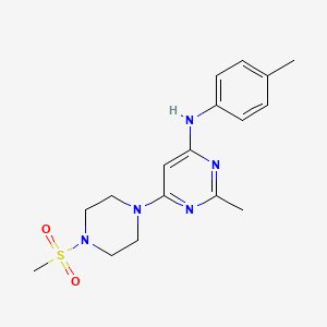 molecular formula C17H23N5O2S B11334919 2-methyl-6-(4-(methylsulfonyl)piperazin-1-yl)-N-(p-tolyl)pyrimidin-4-amine 